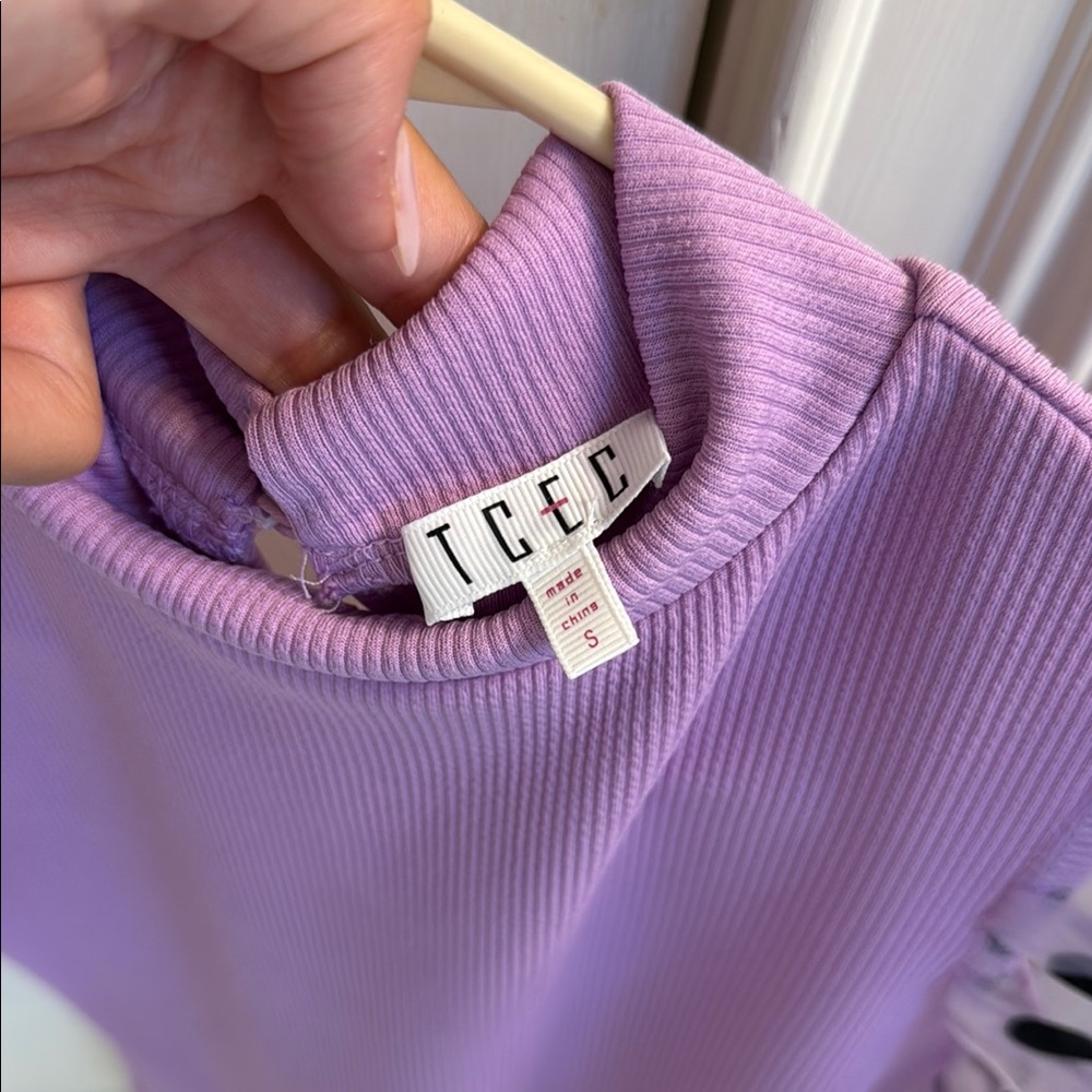 TCEC Lavender Ribbed Top - Picture 2 of 4